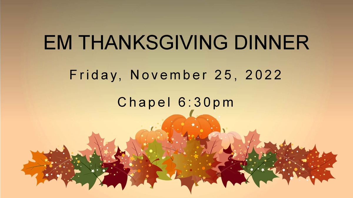 EM Thanksgiving Dinner Logos Community Church
